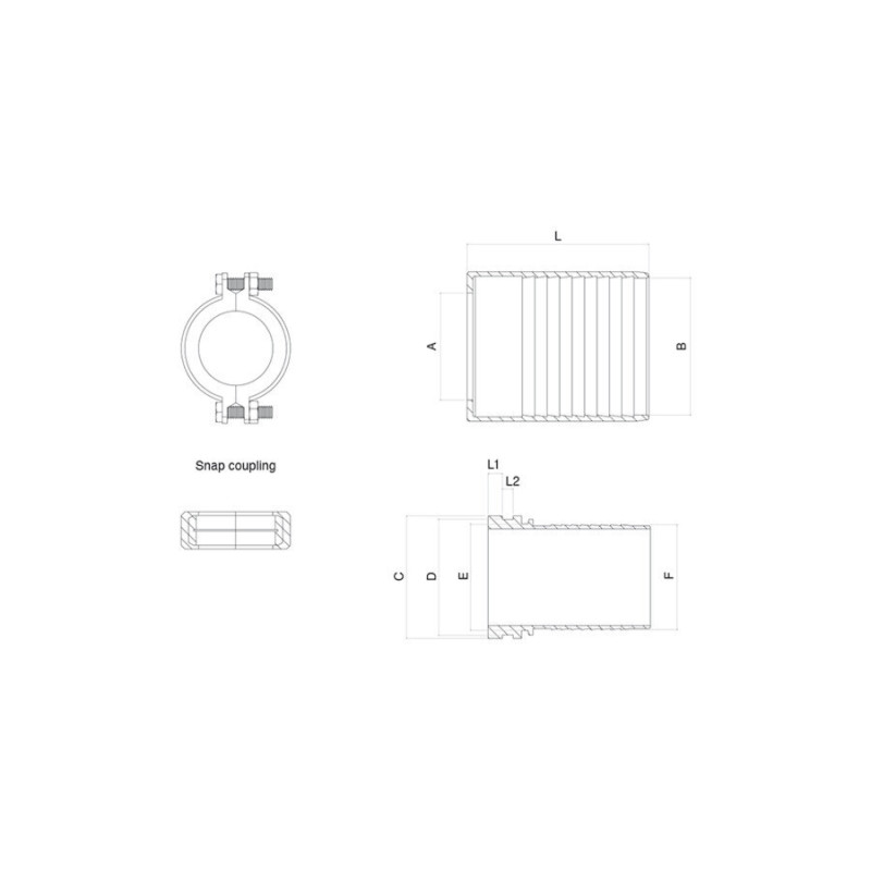 Ligação ABRAPLUS 85 VICTAULIC CONCRETE COUPLINGS